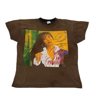 Vintage 90s Selena Amor Prohibido Tee Adult Size XL Single Stitch